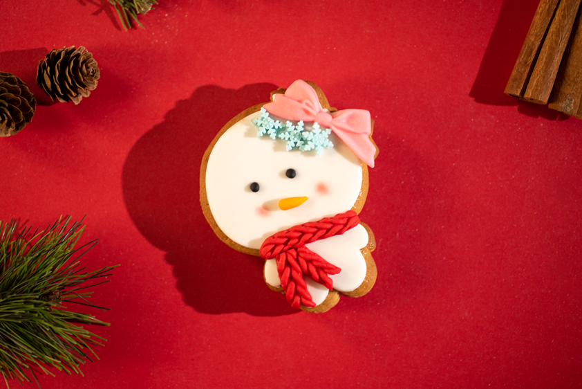 Декорирана бисквита "Снежен човек"