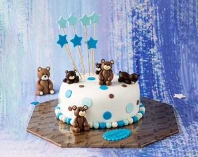 Детска Торта с Мечета и Звезди - D19