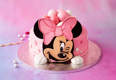 Детска Торта Мини Маус и Розови Топки - D23