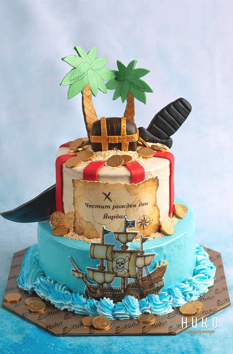 Детска Торта Съкровище - Двуетажна - D33