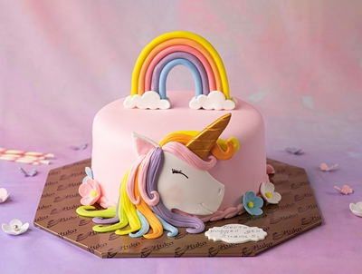 Детска Торта Еднорог и Дъга - D28
