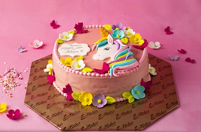 Детска Торта Еднорог с Перли - D26