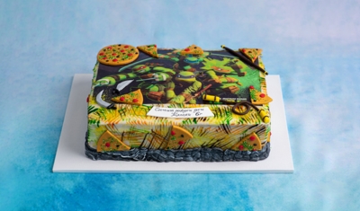 Детска Торта със Снимка Костенурките Нинджа - D41