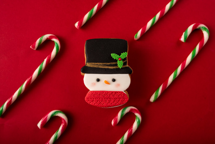 Декорирана бисквита "Снежен човек"