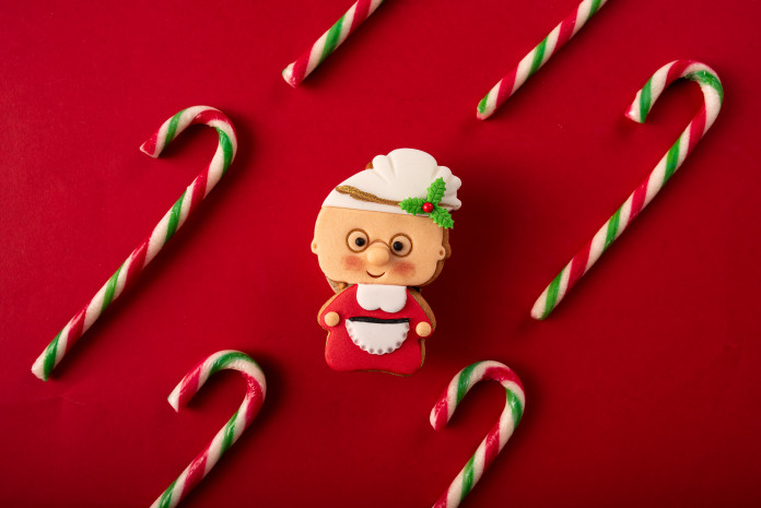 Декорирана бисквита "Баба Коледа"