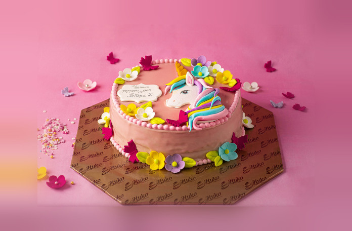 Детска Торта Еднорог с Перли - D26