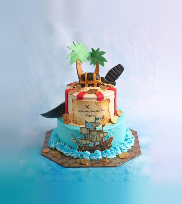 Детска Торта Съкровище - Двуетажна - D33