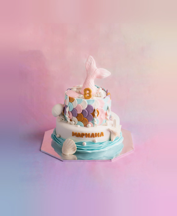 Детска Торта с Опашка на Русалка - D54