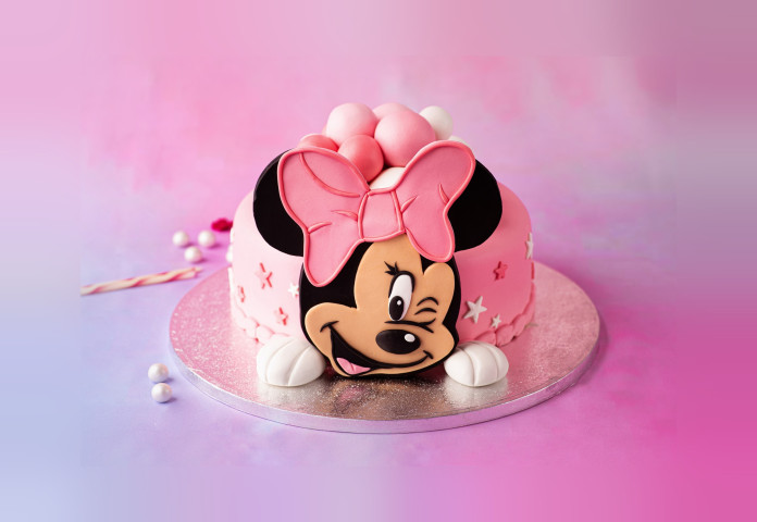 Детска Торта Мини Маус и Розови Топки - D23