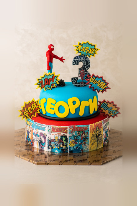 Детска Торта Спайдърмен Двуетажна - D8