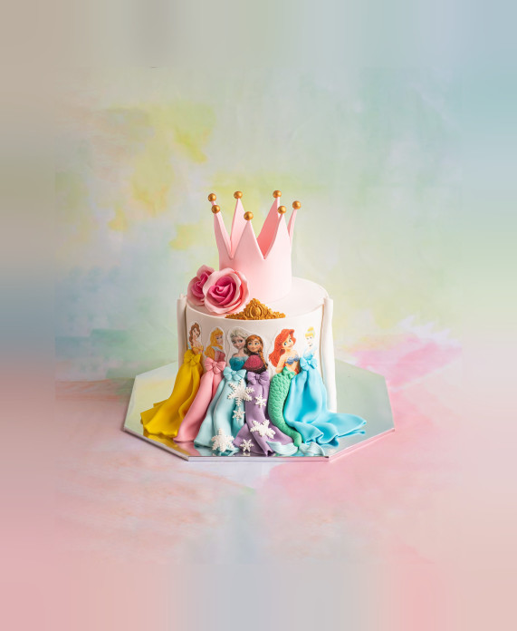 Детска Торта Принцеси и Корона - D73